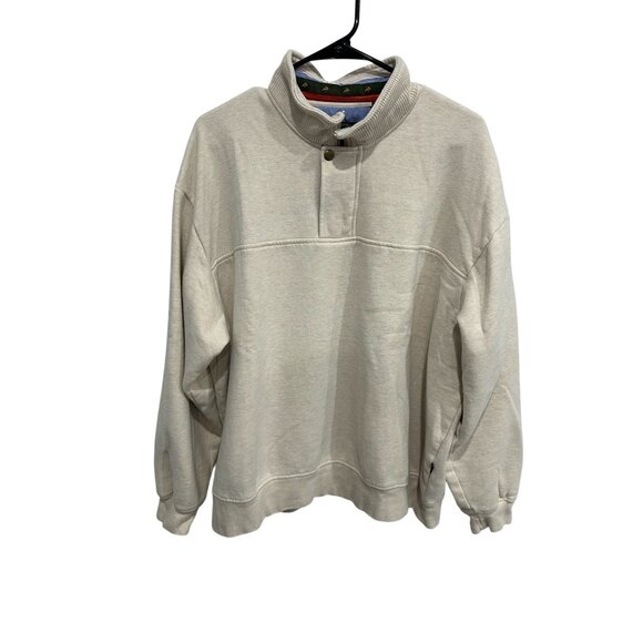 Orvis Snap Quarter Zip Pullover Sweatshirt Oatmeal Heather Sz XXL Relaxed Staple - Picture 1 of 10